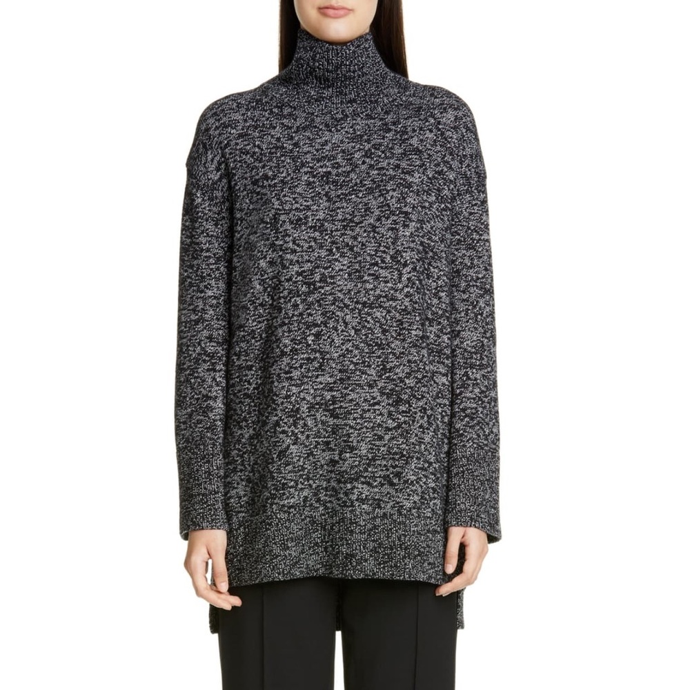 St. John Pure Luxe Cashmere Turtleneck Grey Sz M